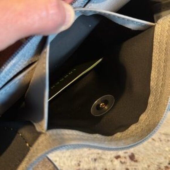 NWT Large Longchamp Le Pliage Original Turtledove Grey Tote Canvas Handbag - Picture 8 of 11